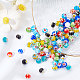 160Pcs 8 Colors Handmade Millefiori Lampwork Beads Strands(LAMP-SC0001-14)-4