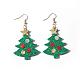 クリスマス アイアンアクリル ダングルイヤリング(FS-WG00170-02)-1