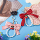 2Pcs 2 Colors Polyester & Alloy & Plastic Keychains(KEYC-TA0001-52A)-6