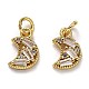 Brass Micro Pave Cubic Zirconia Charms(ZIRC-H119-07)-2
