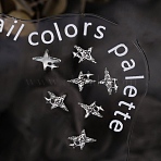 Star Alloy Rhinestone Cabochons, Nail Art Decoration Accessories, Silver, 8.7x6.3mm(MRMJ-WH0075-114-01)