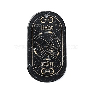 Dark Theme Acrylic Pendants, Palm, 42x23x2mm, Hole: 1.8mm(OACR-M007-01D)