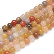 Natural Golden Silk Jade Beads Strands, Round, 6mm, Hole: 0.6mm, about 62pcs/strand, 15.35 inch(39cm)(G-L555-05-6mm)