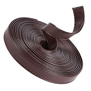 Flat PU Imitation Leather Cord, for Bag Decor, Coconut Brown, 15x2~2.5mm(LC-WH0006-05D-01)