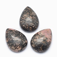 Natural Rhodonite Cabochons, Teardrop, 25x18x7mm(G-E491-B-24)