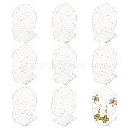 10Pcs L-Shaped Acrylic Slant Back Earring Display Stands, Jewelry Organizer Holder for Earrings Storage, Clear, 4.35x5.4x7.5cm, Hole: 1.4mm(EDIS-FG0001-64)
