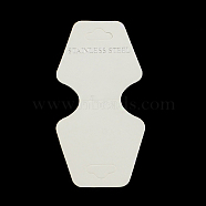 Cardboard Necklace & Bracelet Display Cards, White, 100x48x0.5mm(CDIS-R030-01)