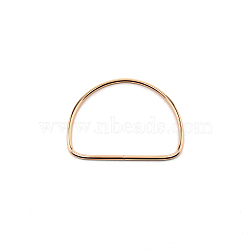 Iron Bag Handles, for Bag Purse Handles Replacement Accessories, Semicircle, Light Gold, 9x11.7x0.45cm, Inner Diameter: 8x10.5cm(FIND-WH0040-08KCG)