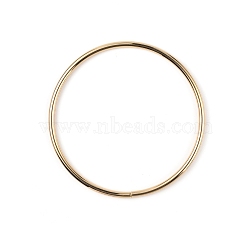 Iron Bag Handles, for Handmade Bag Handbags Purse Handles Replacement, Round Ring, Light Gold, 11.05x0.45cm, Inner Diameter: 10.15cm(FIND-WH0117-96B-LG)