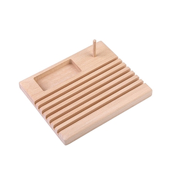 Wood Thread Holder, for Embroidery, Quilting and Sewing Thread Storage, Wheat, 180x150mm