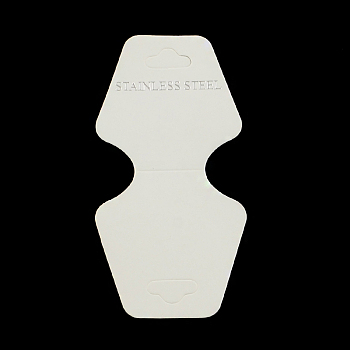 Cardboard Necklace & Bracelet Display Cards, White, 100x48x0.5mm