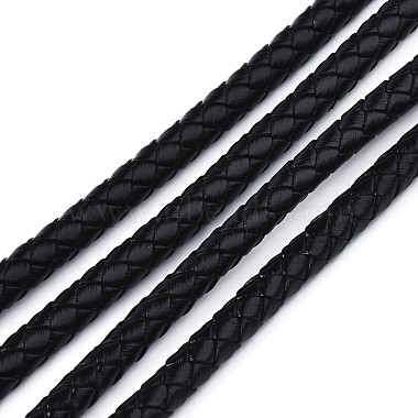 Braided Cowhide Leather Cord(NWIR-N005-01C-5mm)-3