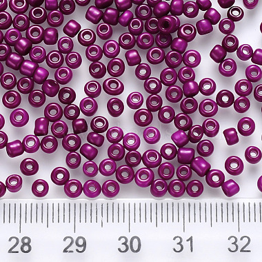 8/0 Baking Paint Glass Round Seed Beads(SEED-S036-01B-10)-3