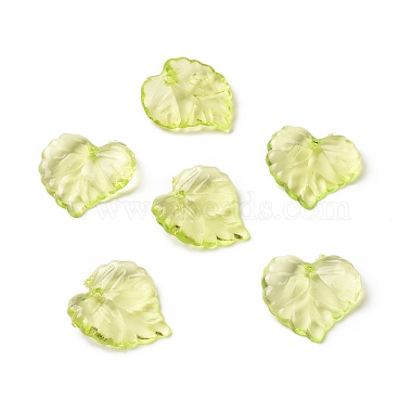 15mm Green Leaf Acrylic Pendants