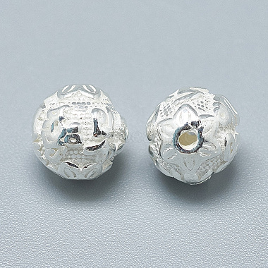 925 Sterling Silver Om Beads(STER-T002-82S)-2