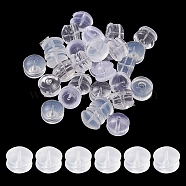 30Pcs 3 Style Silicone & Rubber Ear Nuts, Earring Backs, Clear, 4~6x5~6x4~4.5mm, Hole: 0.5~1mm, 10Pcs/style(SIL-YW0001-17)