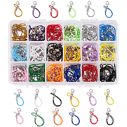 Mobile Straps, with Polyester String and Alloy Findings, Mixed Color, 70mm, about 10pcs/comnpartment, 180pcs/box(MOBA-PH0001-01)