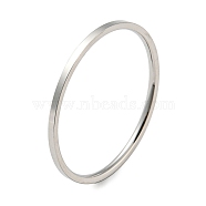 304 Stainless Steel Simple Plain Band Finger Ring for Women Men, Stainless Steel Color, Size 9, Inner Diameter: 19mm, 1mm(RJEW-F152-05P-B)