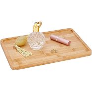 Bamboo Display Tray, Essential Oil Bottle Crystal Stone Storage Tray, Rectangle, Goldenrod, 198x300x14mm(AJEW-WH0258-524A)