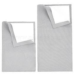 2Pcs 2 Style 4 Layers Silver Polishing Cloth, Jewelry Cleaning Cloth, Sterling Silver Anti-Tarnish Cleaner, Rectangle, Light Grey, 28~35.5x17.8~18x0.2cm, 1pc/style(TOOL-BBC0001-04A)