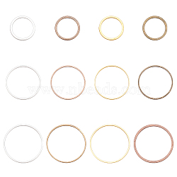Brass Linking Rings, Mixed Color, 10x1mm, 360pcs/box(KK-CA0001-20)