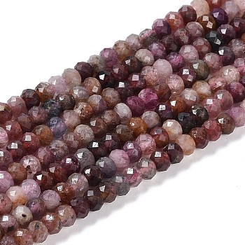 Natural Spinel Beads Strands, Faceted, Rondelle, 5.5x4mm, Hole: 0.8mm, about 96pcs/strand, 15.39''(39.1cm)