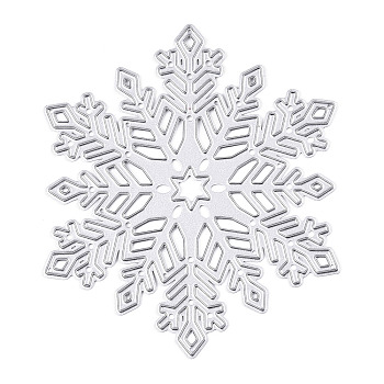 Carbon Steel Cutting Dies Stencils, for DIY Scrapbooking/Photo Album, Decorative Embossing DIY Paper Card, Snowflake, Matte Platinum Color, 80x0.9mm