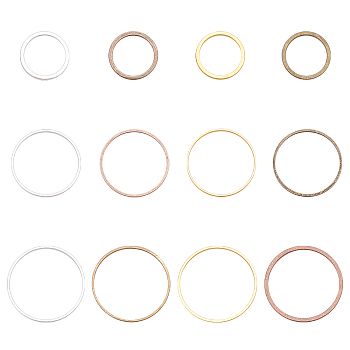 Brass Linking Rings, Mixed Color, 10x1mm, 360pcs/box