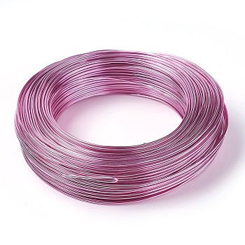 Round Aluminum Wire, for Jewelry Making, Hot Pink, 9 Gauge, 3mm, about 82.02 Feet(25m)/500g