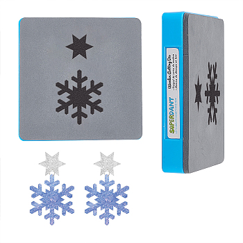 1Pc Wood Cutting Dies, with Steel, for DIY Scrapbooking/Photo Album, Decorative Embossing DIY Paper Card, Leather Crafts Making, Snowflake, 100x100x9mm