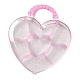 Cajas de joyas de plástico de corazón(OBOX-F006-05)-1