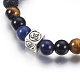 Natural Mixed Gemstone Braided Bead Bracelets(BJEW-G607-03)-4