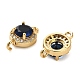 Brass Pave Cubic Zirconia Connector Charms(KK-D093-09G-03)-2