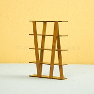 1/12 Dollhouse Miniature Wooden Furniture, Hollow Shelf Storage Cabinet Model Ornament, Peru, 97x25x140mm(PW-WG43978-03)