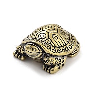 Brass Tortoise Figurines Statues for Home Desktop Feng Shui Ornament, Antique Bronze, 11.5x20.5x25mm(KK-A216-04C-AB)