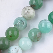 Natural Chrysoprase Beads Strands, Round, 12mm, Hole: 1mm, about 15~16pcs/strand, 7.4 inch(G-S333-12mm-037)