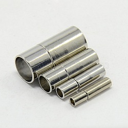 Mixed Size Brass Bayonet Clasps, Platinum, 13.5~21.5x3~9mm, Hole: 2~8mm, 4pcs/set(KK-X0078)