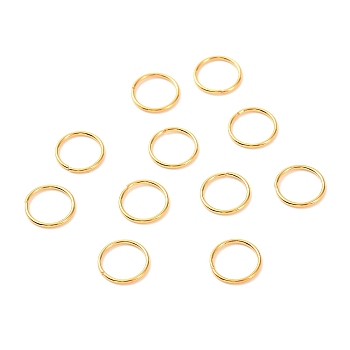 Brass Open Jump Rings, Long-Lasting Plated, Long-Lasting Plated, Round Ring, Real 18K Gold Plated, 20 Gauge, 8x0.8mm, Inner Diameter: 6.4mm
