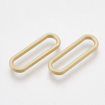 Smooth Surface Alloy Linking Rings, Oval, Matte Gold Color, 18x6x1.5mm