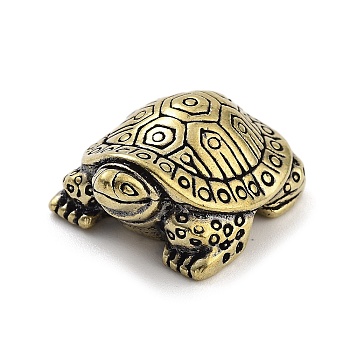 Brass Tortoise Figurines Statues for Home Desktop Feng Shui Ornament, Antique Bronze, 11.5x20.5x25mm