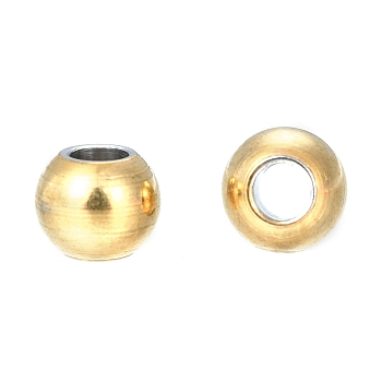 202 Stainless Steel Rondelle Spacer Beads, Golden, 5x4mm, Hole: 2mm