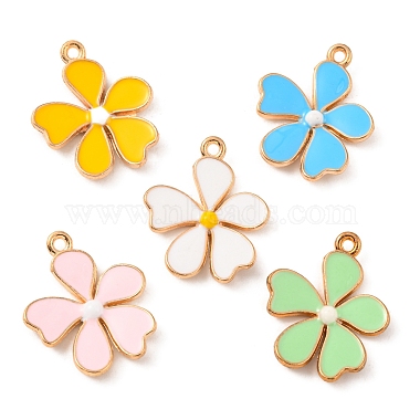 10Pcs 5 Colors Alloy Enamel Pendants(ENAM-YW0002-11)-2