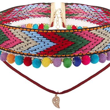Colorful Woven Cloth Necklaces