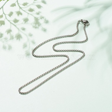 304 Box-Ketten-Halskette aus Edelstahl für Damen(NJEW-JN03892-04)-2