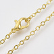 Brass Cable Chains Necklaces(X-MAK-N029-01G)-1