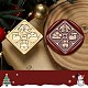 Tête de tampon en laiton pour sceau de cire sur le thème de Noël(TOOL-R125-04D)-1