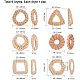 Handmade Reed Cane/Rattan Woven Linking Rings(WOVE-PH0001-11)-2