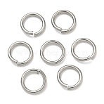 Tarnish Resistant 304 Stainless Steel Open Jump Rings, Saw Cut Round, Stainless Steel Color, 10x1.4mm, Inner Diameter: 7.2mm, Hole: 7mm(STAS-R065-38)