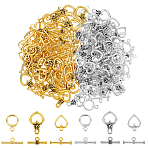 120 Sets 6 Styles Tibetan Style Alloy Toggle Clasps, Mixed Color, Ring: 14~21x11~13mm, Bar: 16.5~19mm, Hole: 1.5~2mm, 20sets/style(FIND-AR0005-77)