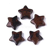 Natural Mahogany Obsidian Star Shaped Worry Stones, Pocket Stone for Witchcraft Meditation Balancing, 30x31x10mm(G-T132-002A-02)